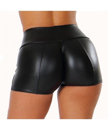 Leather Shorts Women High Waist Bodycon Push Up Black Short Joggers Sports Fitness Womens Sexy Slim Shorts Spodenki Damskie $...