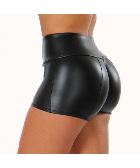 Leather Shorts Women High Waist Bodycon Push Up Black Short Joggers Sports Fitness Womens Sexy Slim Shorts Spodenki Damskie $...