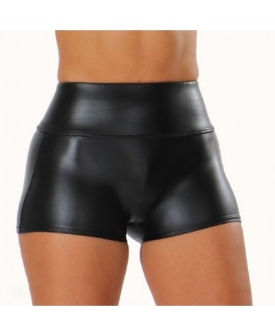 Leather Shorts Women High Waist Bodycon Push Up Black Short Joggers Sports Fitness Womens Sexy Slim Shorts Spodenki Damskie $...