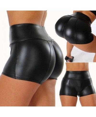 Leather Shorts Women High Waist Bodycon Push Up Black Short Joggers Sports Fitness Womens Sexy Slim Shorts Spodenki Damskie $...