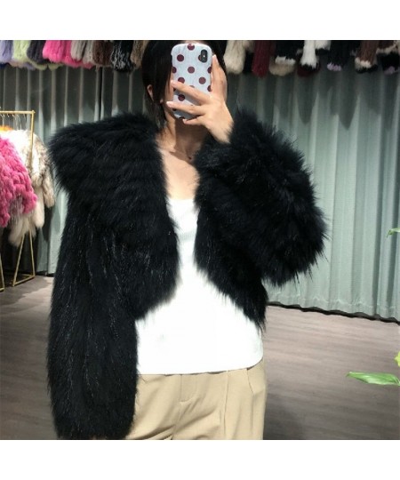 Lapel Collar Faux Fox Fur Short Jackets Women Winter Warm Fur Coats Pink Party Club Luxury Fluffy Overcoat Tops $90.44 - Jack...