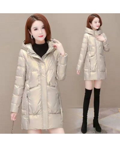 Winter Women Cold Coat Hooded Shiny Padded Jacket Super Hot Parkas Plus Size Jacket Big Pocket Top Wholesale Korean Style $61...