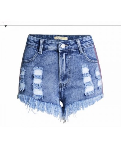 Women Girls Casual High Waist Denim Shorts Tassel Ripped Effect Hot Denim Shorts For Women KO70 $44.61 - Jeans