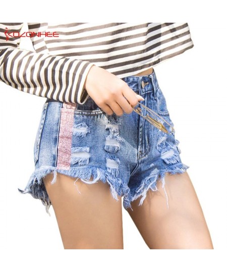 Women Girls Casual High Waist Denim Shorts Tassel Ripped Effect Hot Denim Shorts For Women KO70 $44.61 - Jeans