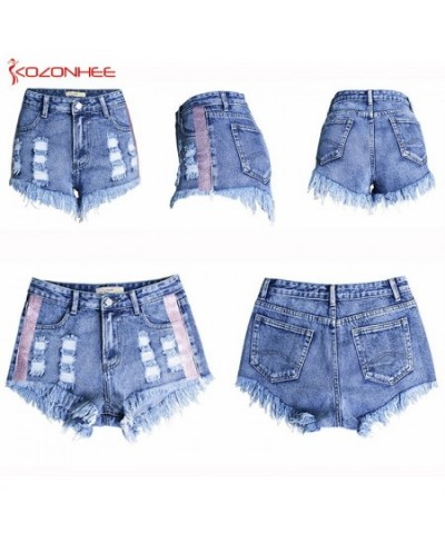 Women Girls Casual High Waist Denim Shorts Tassel Ripped Effect Hot Denim Shorts For Women KO70 $44.61 - Jeans