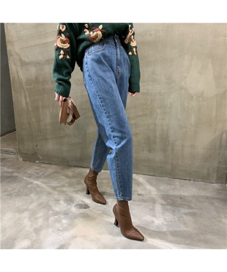 Loose Straight Denim Trousers Button Chic Pants 2023 New Vintage Women's High Waist Jeans Pants Blue Streetwear Female Pocket...