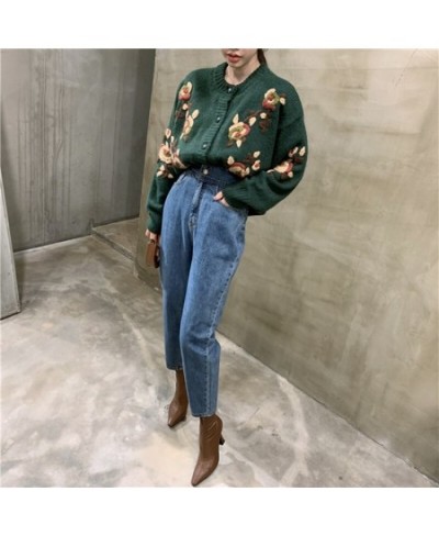 Loose Straight Denim Trousers Button Chic Pants 2023 New Vintage Women's High Waist Jeans Pants Blue Streetwear Female Pocket...