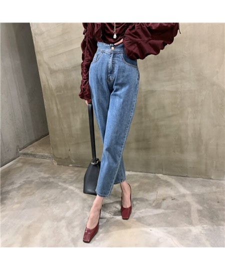 Loose Straight Denim Trousers Button Chic Pants 2023 New Vintage Women's High Waist Jeans Pants Blue Streetwear Female Pocket...