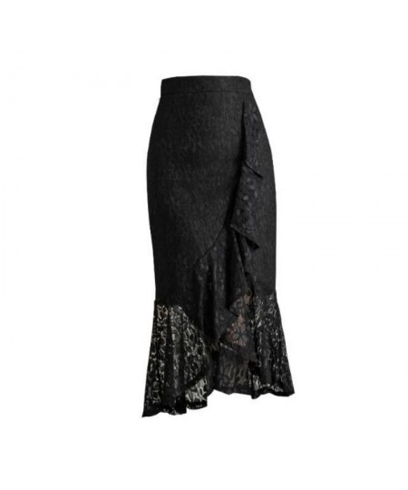 2022 Autumn Business Mid-Length Hip Skirt Women Summer irregular High Waist Slim Fit Lace Fishtail Skirt Women 2XL $43.06 - S...