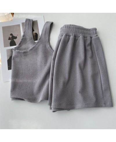 Women's Pajamas Summer Home Clothes 2 Piece Set Pijamas Feminino Suits with Shorts Casual Loungewear Nightie $26.97 - Sleepwears