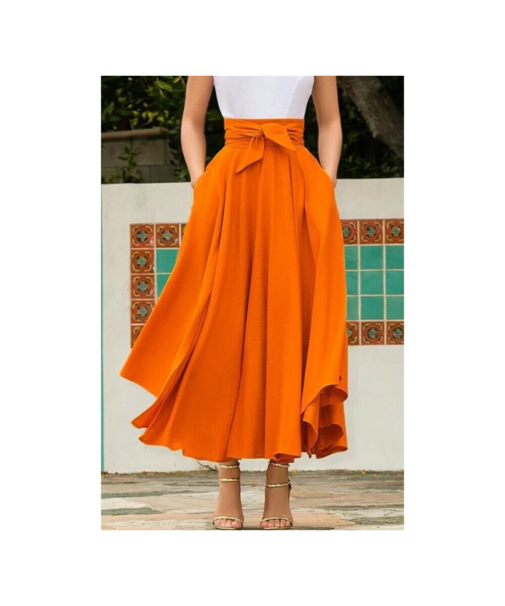 2023 New Fashion Women's Pleated Maxi Skirts Lady Elegant Evening Party High Waist A-Line Skirt Plus Size $34.03 - Skirts