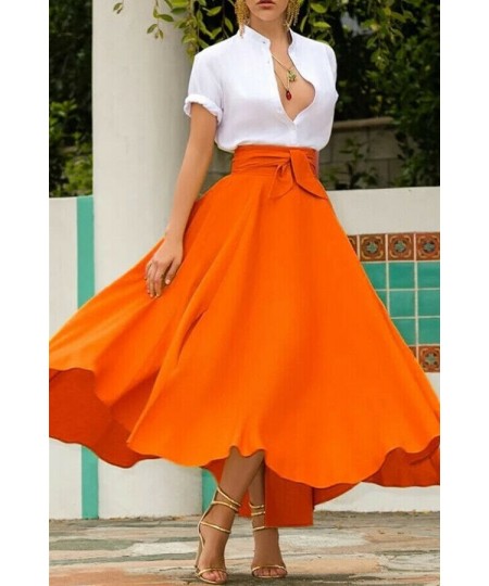 2023 New Fashion Women's Pleated Maxi Skirts Lady Elegant Evening Party High Waist A-Line Skirt Plus Size $34.03 - Skirts