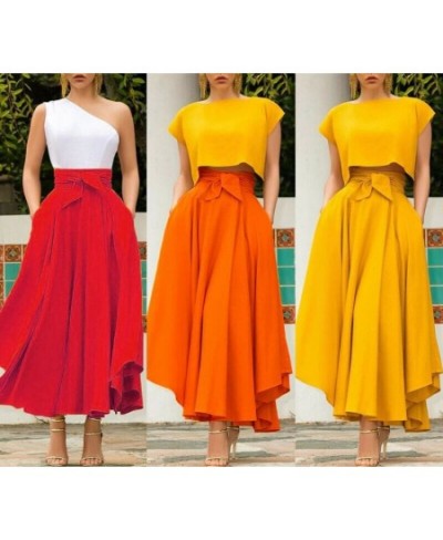 2023 New Fashion Women's Pleated Maxi Skirts Lady Elegant Evening Party High Waist A-Line Skirt Plus Size $34.03 - Skirts