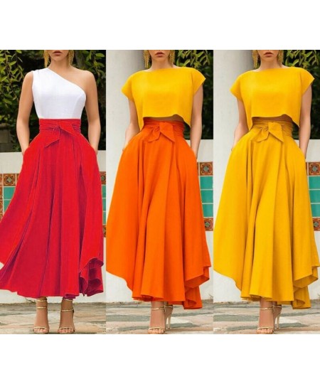 2023 New Fashion Women's Pleated Maxi Skirts Lady Elegant Evening Party High Waist A-Line Skirt Plus Size $34.03 - Skirts