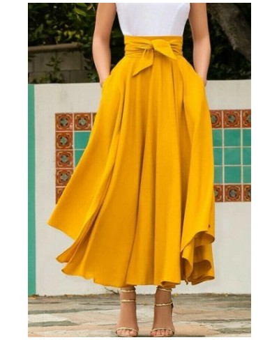 2023 New Fashion Women's Pleated Maxi Skirts Lady Elegant Evening Party High Waist A-Line Skirt Plus Size $34.03 - Skirts