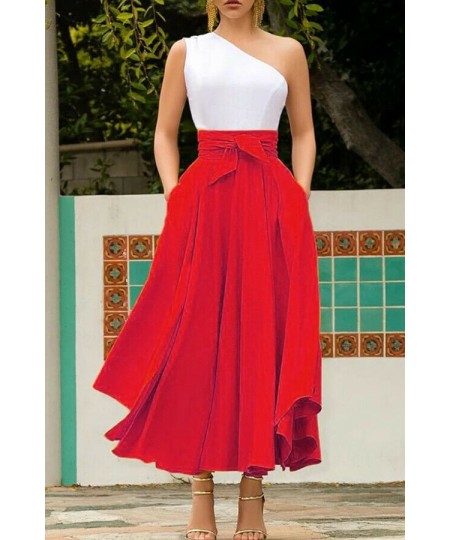 2023 New Fashion Women's Pleated Maxi Skirts Lady Elegant Evening Party High Waist A-Line Skirt Plus Size $34.03 - Skirts