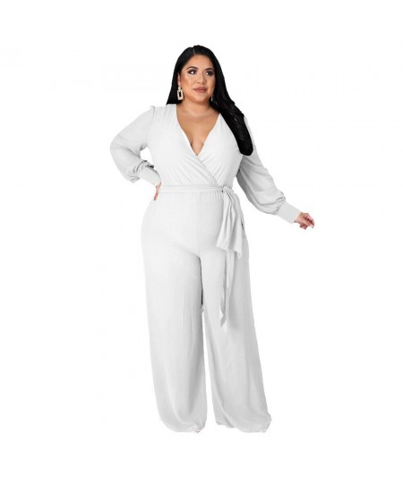 Fashion Plus Size Women's Suit Temperament Loose Straight Solid Color BeltJumpsuit New 2022 Women's Suit $61.31 - Plus Size C...