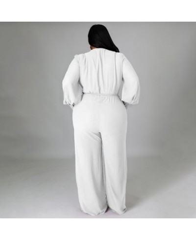 Fashion Plus Size Women's Suit Temperament Loose Straight Solid Color BeltJumpsuit New 2022 Women's Suit $61.31 - Plus Size C...