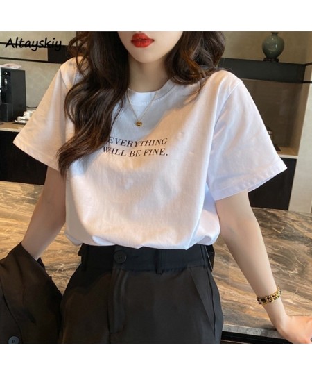 T-shirts Women Loose Simple Mujer De Moda Students Candy Color Camisetas Female Round Neck Casual Korean Style Summer $22.09 ...