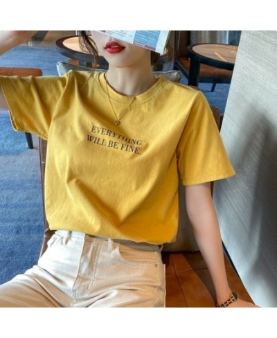 T-shirts Women Loose Simple Mujer De Moda Students Candy Color Camisetas Female Round Neck Casual Korean Style Summer $22.09 ...