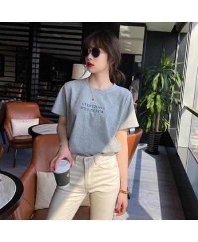 T-shirts Women Loose Simple Mujer De Moda Students Candy Color Camisetas Female Round Neck Casual Korean Style Summer $22.09 ...