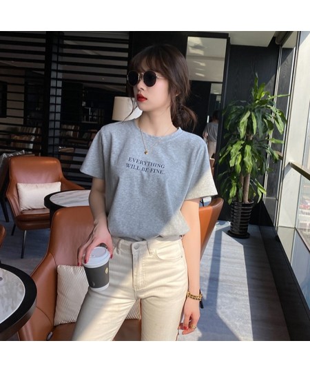 T-shirts Women Loose Simple Mujer De Moda Students Candy Color Camisetas Female Round Neck Casual Korean Style Summer $22.09 ...