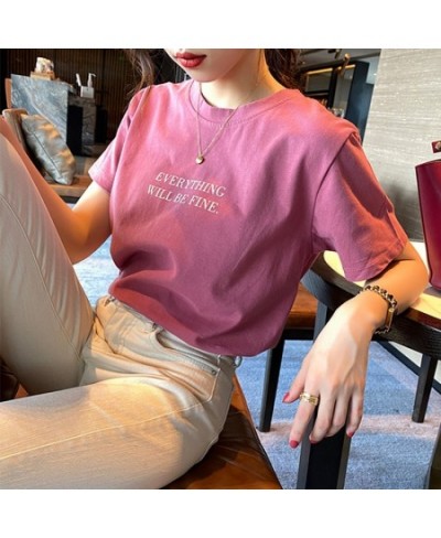 T-shirts Women Loose Simple Mujer De Moda Students Candy Color Camisetas Female Round Neck Casual Korean Style Summer $22.09 ...