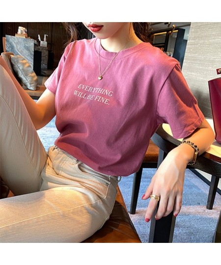 T-shirts Women Loose Simple Mujer De Moda Students Candy Color Camisetas Female Round Neck Casual Korean Style Summer $22.09 ...