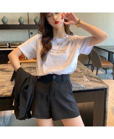 T-shirts Women Loose Simple Mujer De Moda Students Candy Color Camisetas Female Round Neck Casual Korean Style Summer $22.09 ...