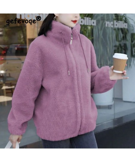 2022 Winter Stand Collar Two Sided Velvet Thick Warm Faux Fur Coat Ladies Casual Fashion All-match Outwear Women Cardigan $39...