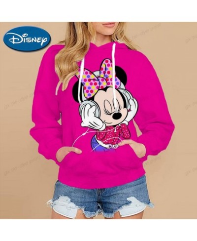 Women Sweatshirt Jacket Clothes Hoodies Women's Pockets Long Sleeve Pullovers Minnie Mickey Mouse Female Tops 5XL $35.33 - Ho...