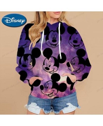 Women Sweatshirt Jacket Clothes Hoodies Women's Pockets Long Sleeve Pullovers Minnie Mickey Mouse Female Tops 5XL $35.33 - Ho...