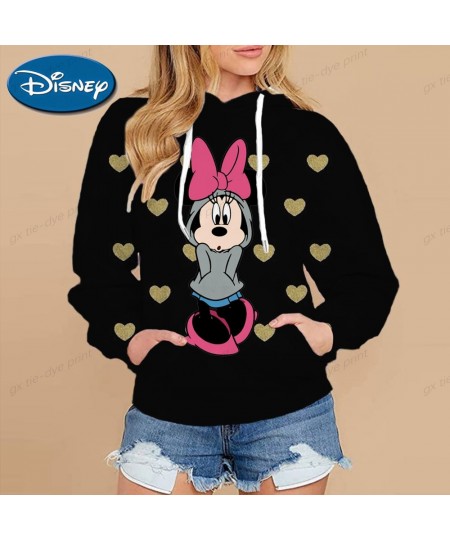 Women Sweatshirt Jacket Clothes Hoodies Women's Pockets Long Sleeve Pullovers Minnie Mickey Mouse Female Tops 5XL $35.33 - Ho...