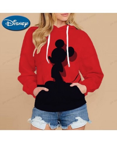 Women Sweatshirt Jacket Clothes Hoodies Women's Pockets Long Sleeve Pullovers Minnie Mickey Mouse Female Tops 5XL $35.33 - Ho...