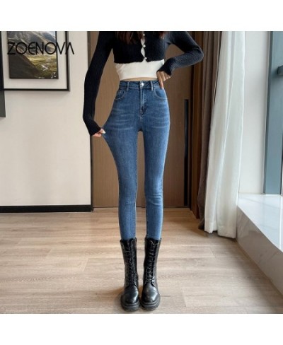 Spring New High Waist Elastic Retro Slim Pencil Pants Women's Jeans Look Smiling All Matc Trousers Pantalones De Mujer $49.17...