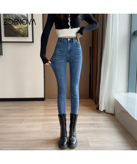 Spring New High Waist Elastic Retro Slim Pencil Pants Women's Jeans Look Smiling All Matc Trousers Pantalones De Mujer $49.17...