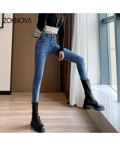 Spring New High Waist Elastic Retro Slim Pencil Pants Women's Jeans Look Smiling All Matc Trousers Pantalones De Mujer $49.17...