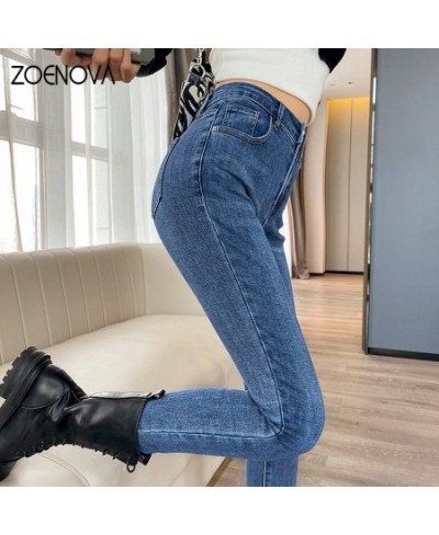 Spring New High Waist Elastic Retro Slim Pencil Pants Women's Jeans Look Smiling All Matc Trousers Pantalones De Mujer $49.17...