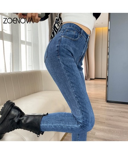 Spring New High Waist Elastic Retro Slim Pencil Pants Women's Jeans Look Smiling All Matc Trousers Pantalones De Mujer $49.17...