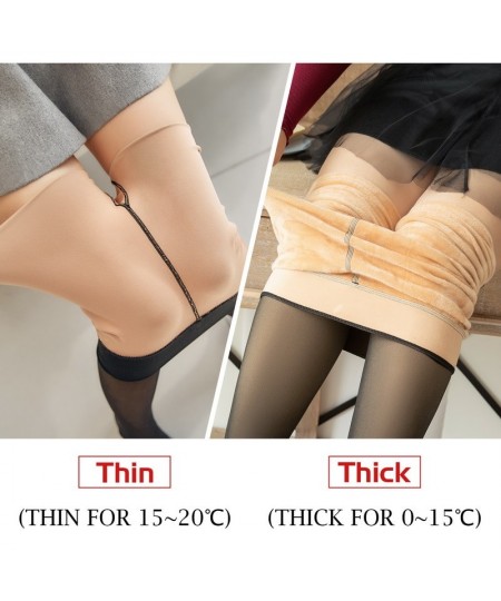 Thermal Pantyhose For Warm Fleece Tights 200g Plus Size Women Legging Winter Ladies Sexy Stockings Fake Translucent Leggings ...