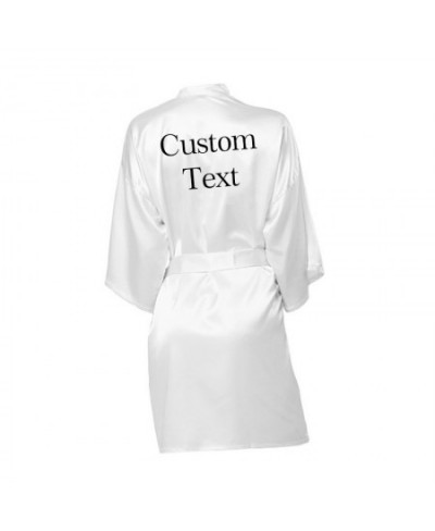 Personalised Bride Robe Custom Name Birthday and Bridesmaid Robe Dressing Gown Satin Bridal Pajamas $30.85 - Sleepwears