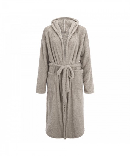 Fox 3d Ear Hooded Kimono Robe Gown Winter Warm Sleepwear Female Bathrobe Coral Fleece Thick Nightgown Long Bathrobe Home $66....