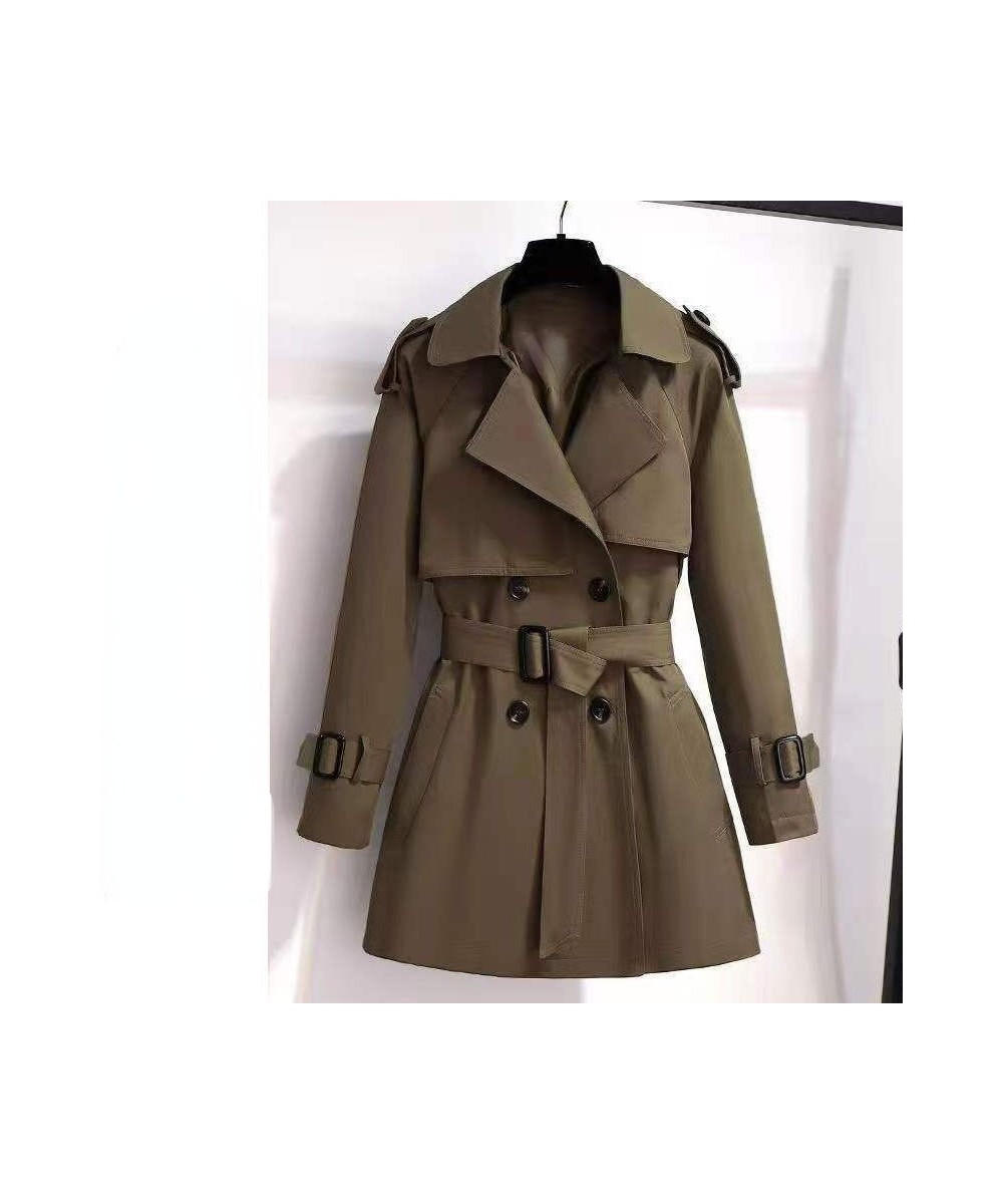 Womens Autumn Jackets and Coats 2022 Women's Short Trench Coat Korean Style Casual Lapel British Cropped Coat Chaqueta Mujer ...