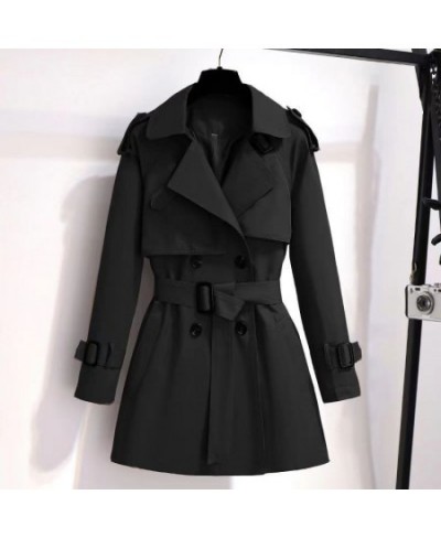 Womens Autumn Jackets and Coats 2022 Women's Short Trench Coat Korean Style Casual Lapel British Cropped Coat Chaqueta Mujer ...