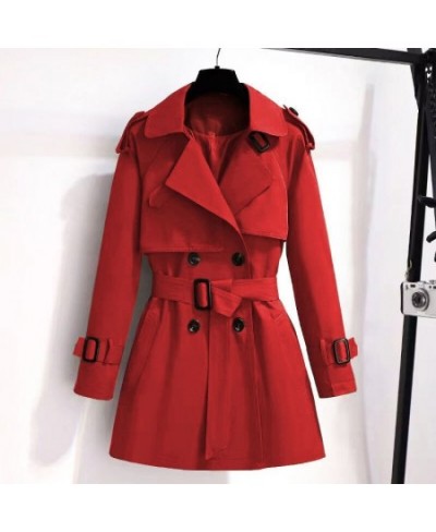 Womens Autumn Jackets and Coats 2022 Women's Short Trench Coat Korean Style Casual Lapel British Cropped Coat Chaqueta Mujer ...