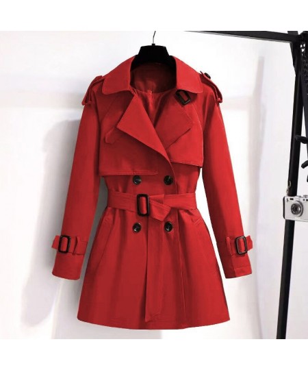 Womens Autumn Jackets and Coats 2022 Women's Short Trench Coat Korean Style Casual Lapel British Cropped Coat Chaqueta Mujer ...