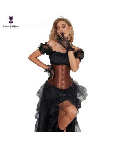 Black Nude Brown Women's Waist Cincher Shaper 26 Steel Boned Underbust Waist Training Corset Size XXS-6XL 8001 $33.90 - Under...