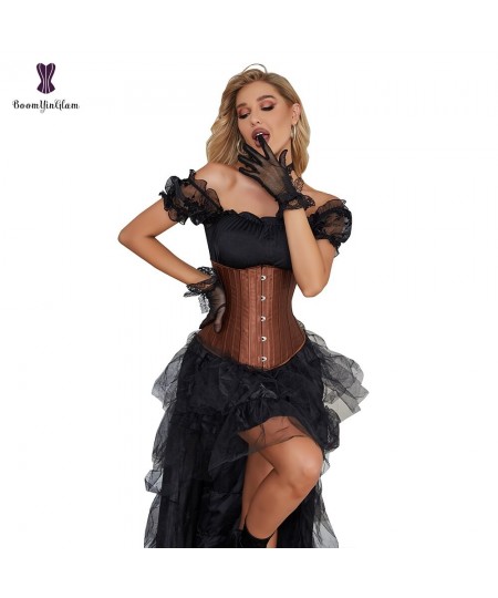 Black Nude Brown Women's Waist Cincher Shaper 26 Steel Boned Underbust Waist Training Corset Size XXS-6XL 8001 $33.90 - Under...