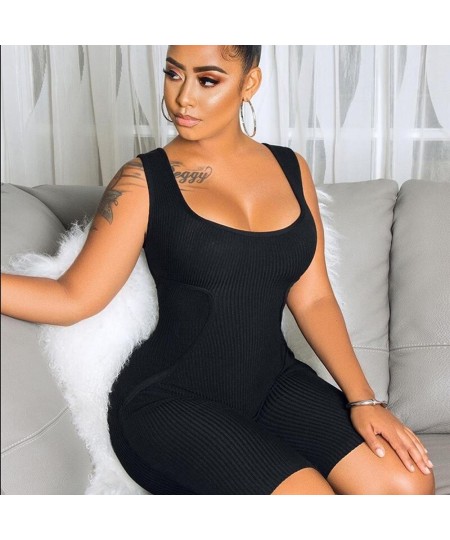 Women Sexy Jumpsuit Streetwear Sleeveless Bodycon Solid Knitted Sport Jumpsuits Romper Overalls For Women 2023 Summer $30.33 ...