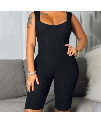 Women Sexy Jumpsuit Streetwear Sleeveless Bodycon Solid Knitted Sport Jumpsuits Romper Overalls For Women 2023 Summer $30.33 ...